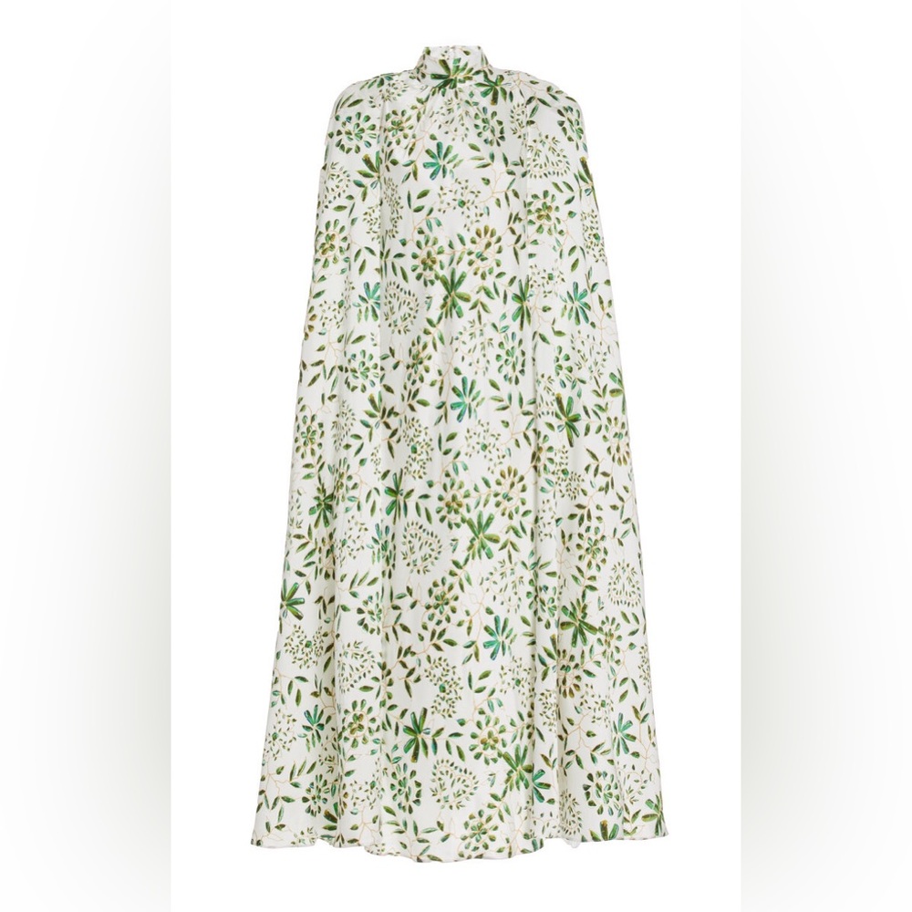 Rodarte Printed Silk Cape Dress Size 2